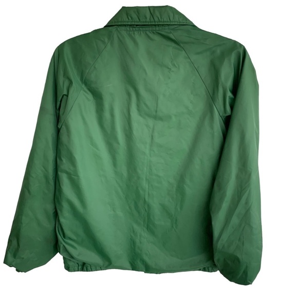 Vintage FCHS Logo Snap Button Jacket Adult Large Mens 80s 90s Green Coat - Picture 5 of 6